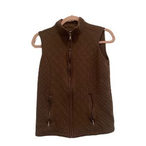 Croft and barrow brown zip-up vest🤎❄️